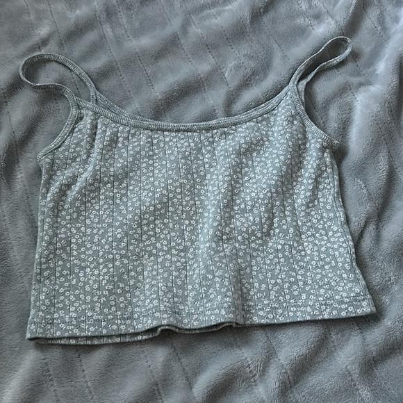 Green Floral Tank Top - Picture 2 of 2